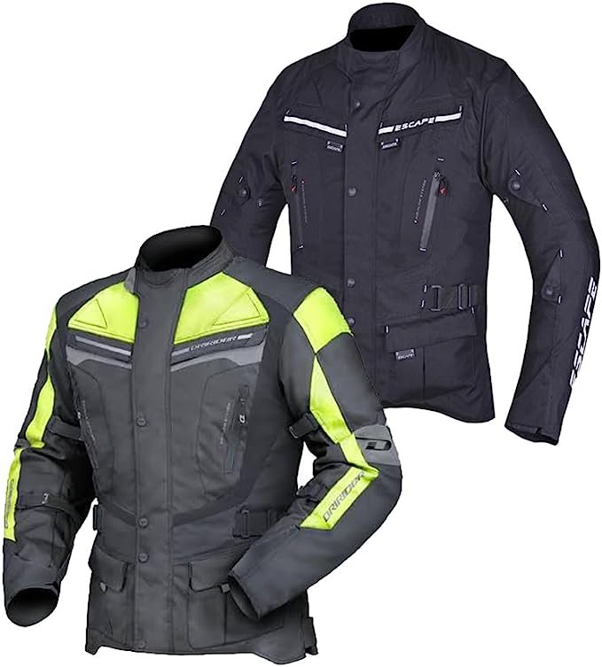 Veste de moto Escape Touring pour femme – En textile, imperméable, toutes saisons, avec doublure et protections CE amovibles