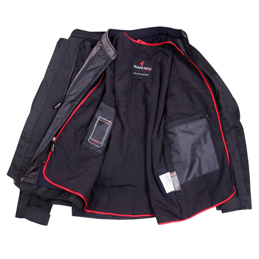 Veste de moto Escape en Cordura® avec panneaux en mesh – Respirante avec protections homologuées CE