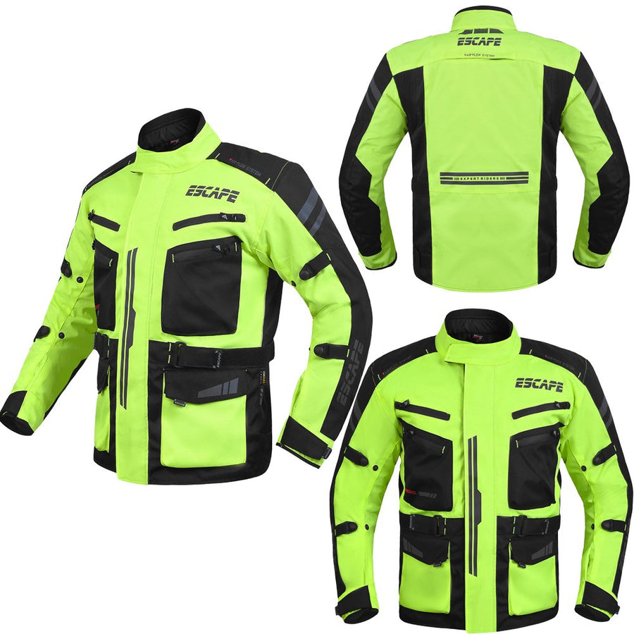 Veste de moto durable pour les aventures par tous les temps | Approuvé CE | Équipement ultime pour le tourisme et la conduite sportive