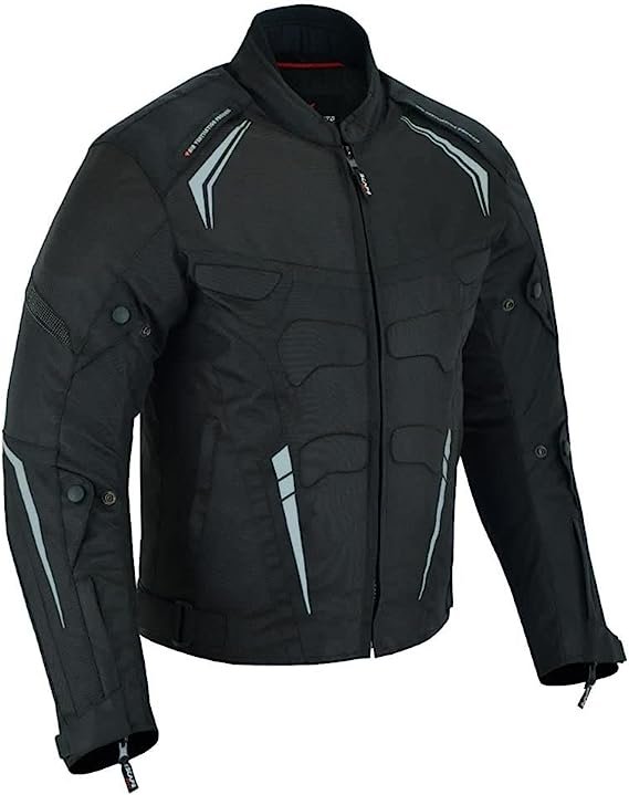 Veste d’aventure Escape pour homme – Imperméable, coupe-vent, toutes saisons, en Cordura® avec protections homologuées CE