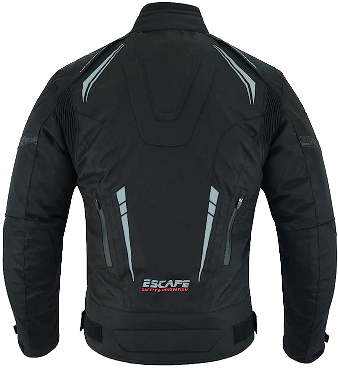 Veste d’aventure Escape pour homme – Imperméable, coupe-vent, toutes saisons, en Cordura® avec protections homologuées CE