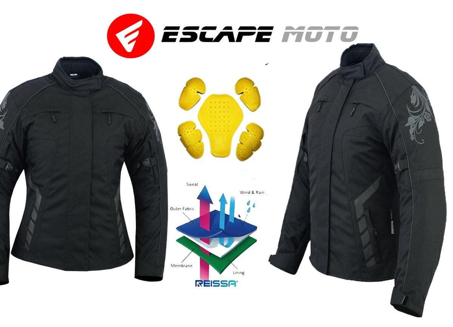 Veste de moto en Cordura avec protections pour femme (EM10356) ✅