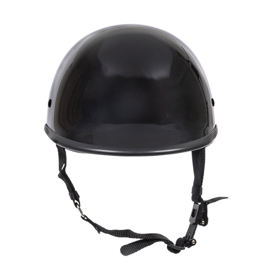 Casque de moto Escape demi-visage Polo Cruiser noir, pour femmes – le plus petit et léger, approuvé DOT
