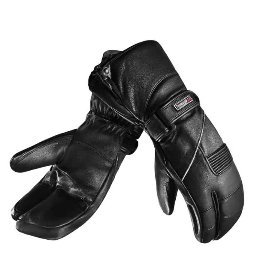 Moufles Escape Snowmobile à 3 doigts – Cuir imperméable, chauds et confortables
