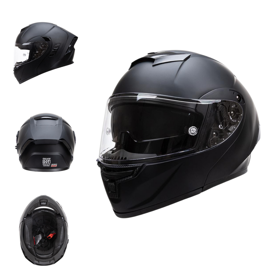Casque de moto modulaire relevable avec double visière – Casque intégral pour hommes et femmes, homologué DOT pour la route et la conduite sportive