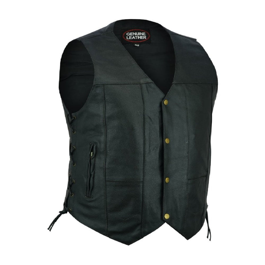 GILET MOTO EN CUIR VÉRITABLE EM10368 - Copy image 0