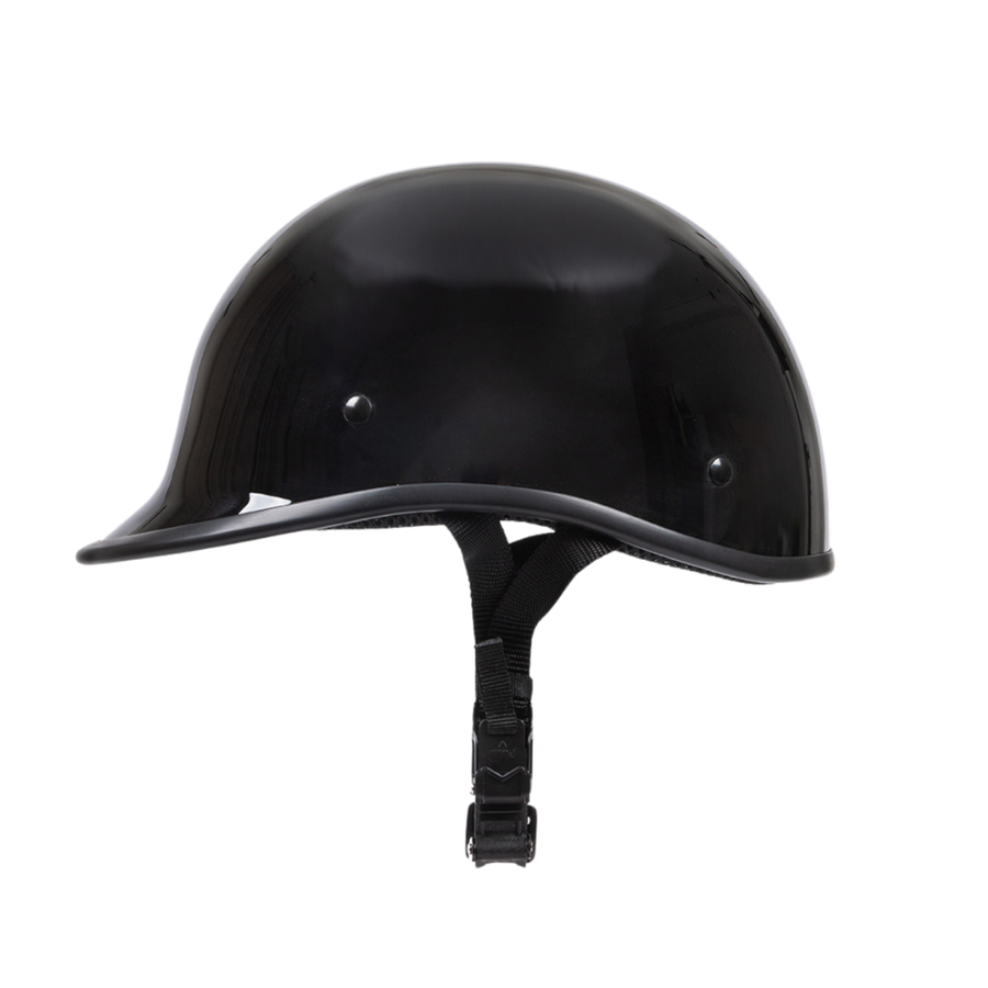 Casque de moto Escape demi-visage Polo Cruiser noir, pour femmes – le plus petit et léger, approuvé DOT