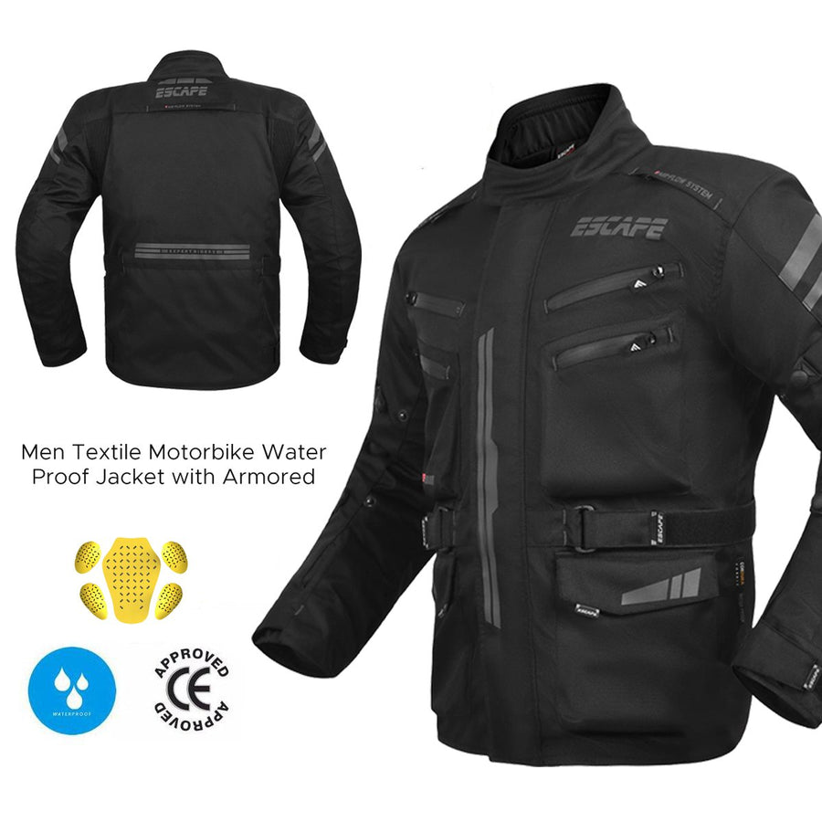 Veste de moto durable pour les aventures par tous les temps | Approuvé CE | Équipement ultime pour le tourisme et la conduite sportive