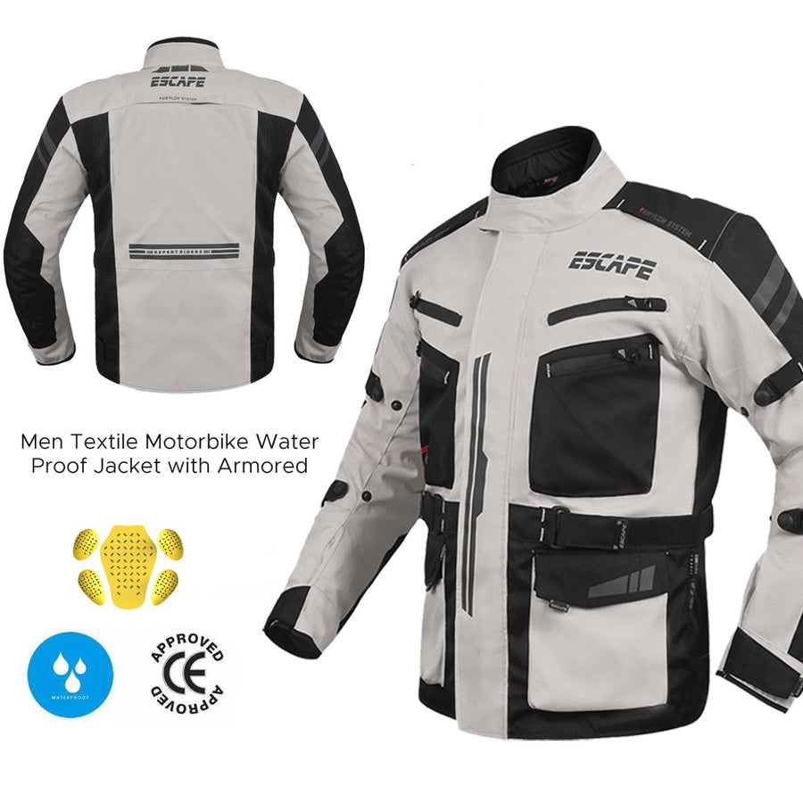 Veste de moto durable pour les aventures par tous les temps | Approuvé CE | Équipement ultime pour le tourisme et la conduite sportive
