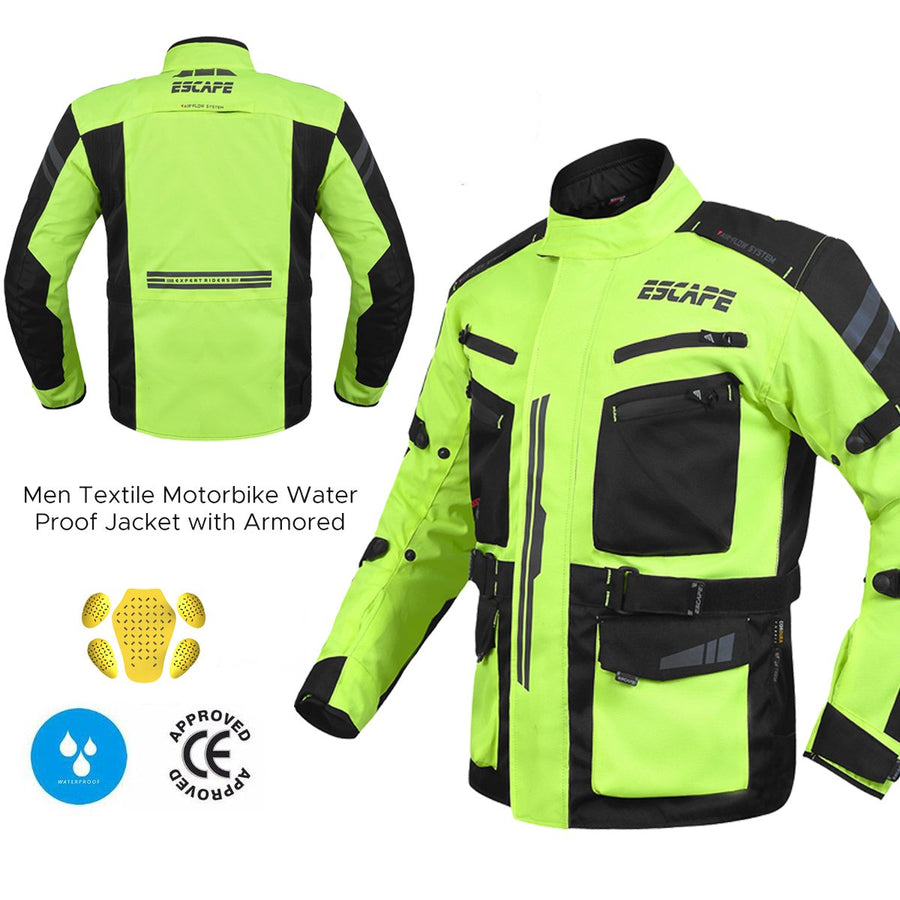 Veste de moto durable pour les aventures par tous les temps | Approuvé CE | Équipement ultime pour le tourisme et la conduite sportive