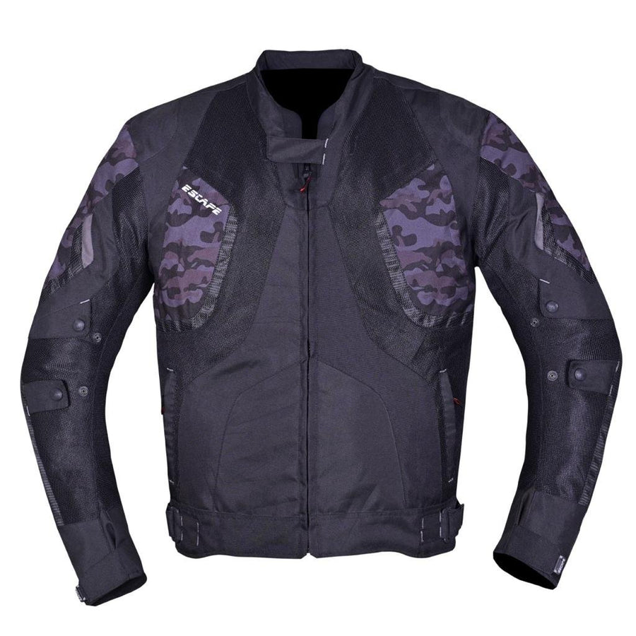 Veste de moto en mesh camouflage pour homme – Imperméable avec protections homologuées CE
