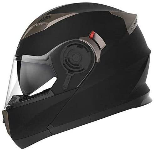 Casque de moto intégral modulaire avec visière à double lentille EM-10111