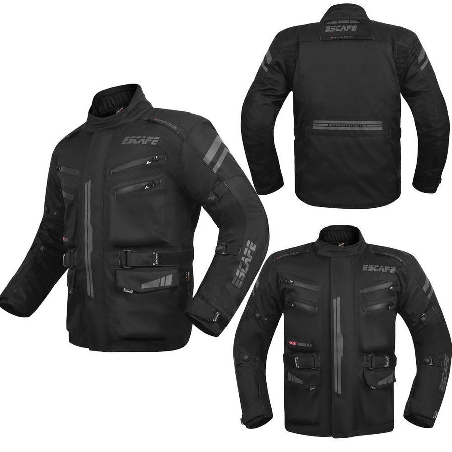Veste de moto durable pour les aventures par tous les temps | Approuvé CE | Équipement ultime pour le tourisme et la conduite sportive