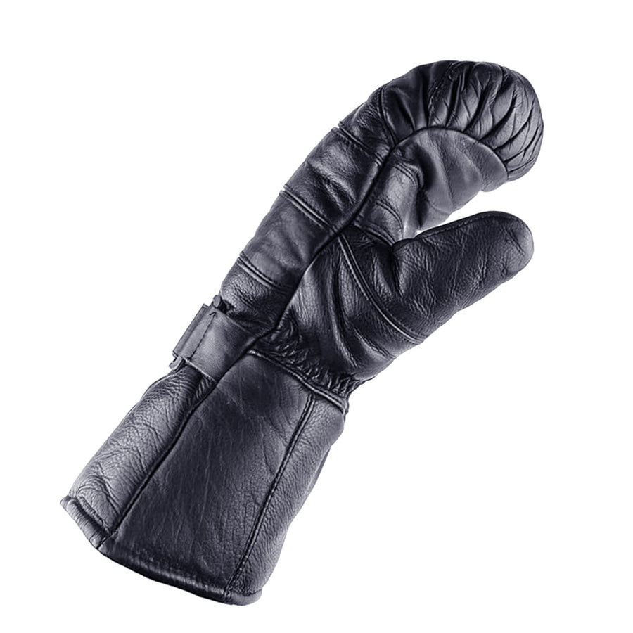 Gants de motoneige pour adultes, mitaines en cuir, neige chaude, Ski d'hiver, noir, liquidation (EM11418)