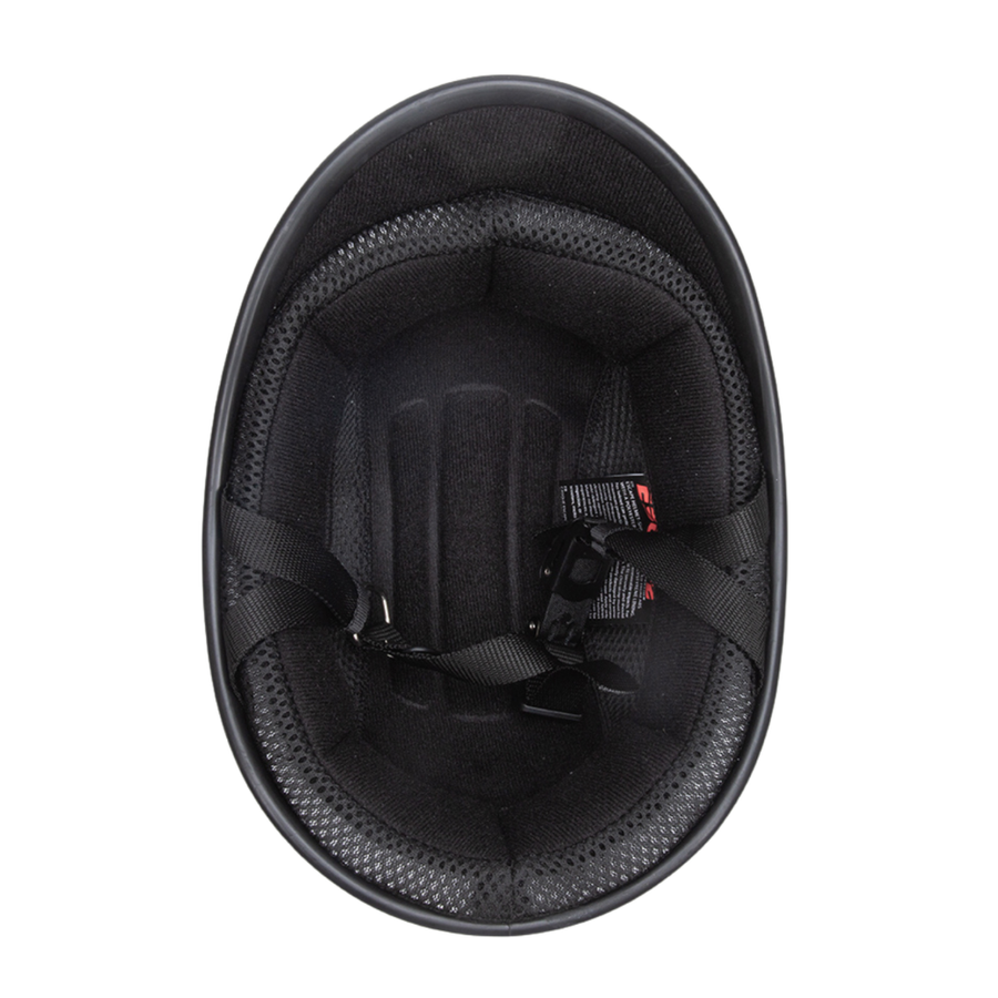 Casque de moto Escape demi-visage Polo Cruiser noir, pour femmes – le plus petit et léger, approuvé DOT