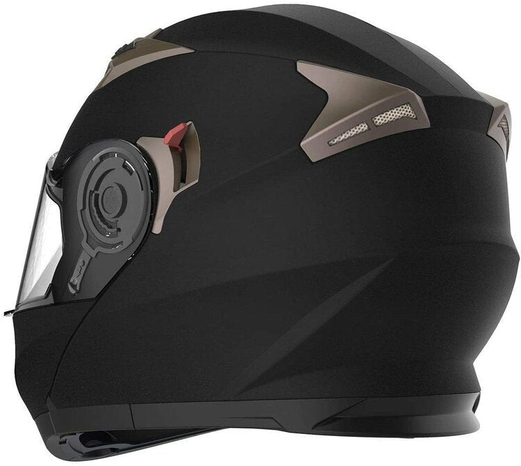 Casque de moto intégral modulaire avec visière à double lentille EM-10111