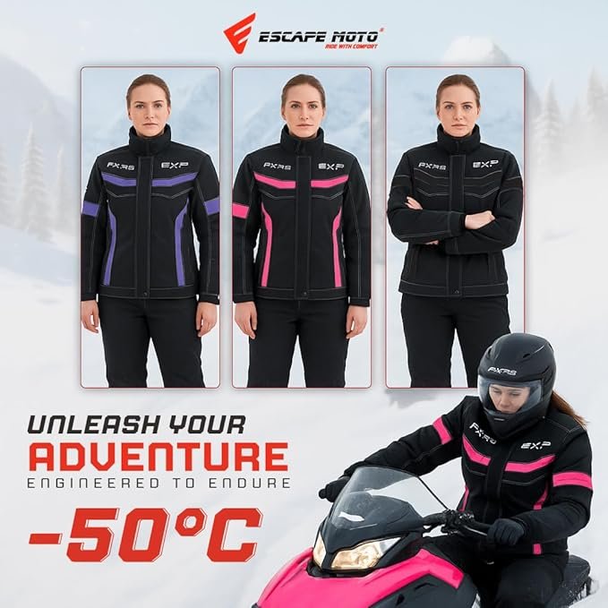 Ensemble de motoneige pour femme – Imperméable, coupe-vent, isolé pour la planche à neige et les sports d’hiver