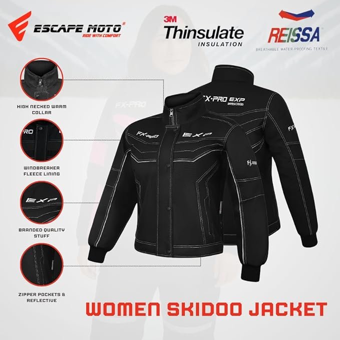 Ensemble de motoneige pour femme – Imperméable, coupe-vent, isolé pour la planche à neige et les sports d’hiver