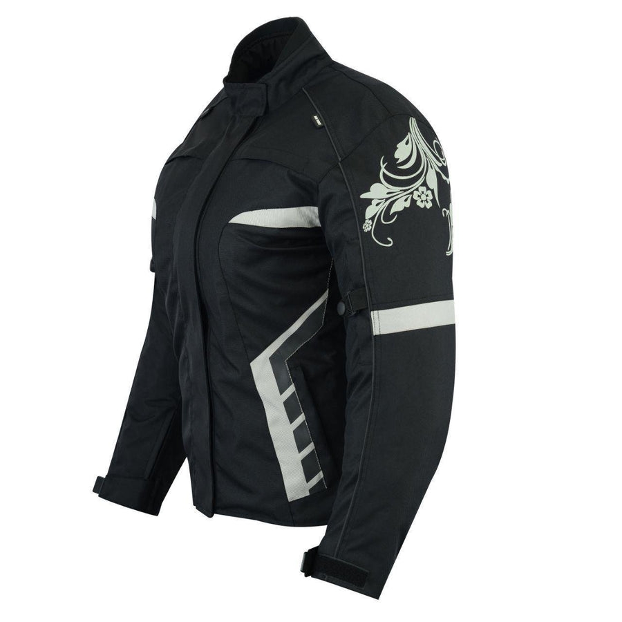 Veste de moto en Cordura avec protections pour femme (EM10356) ✅ - S, Black image