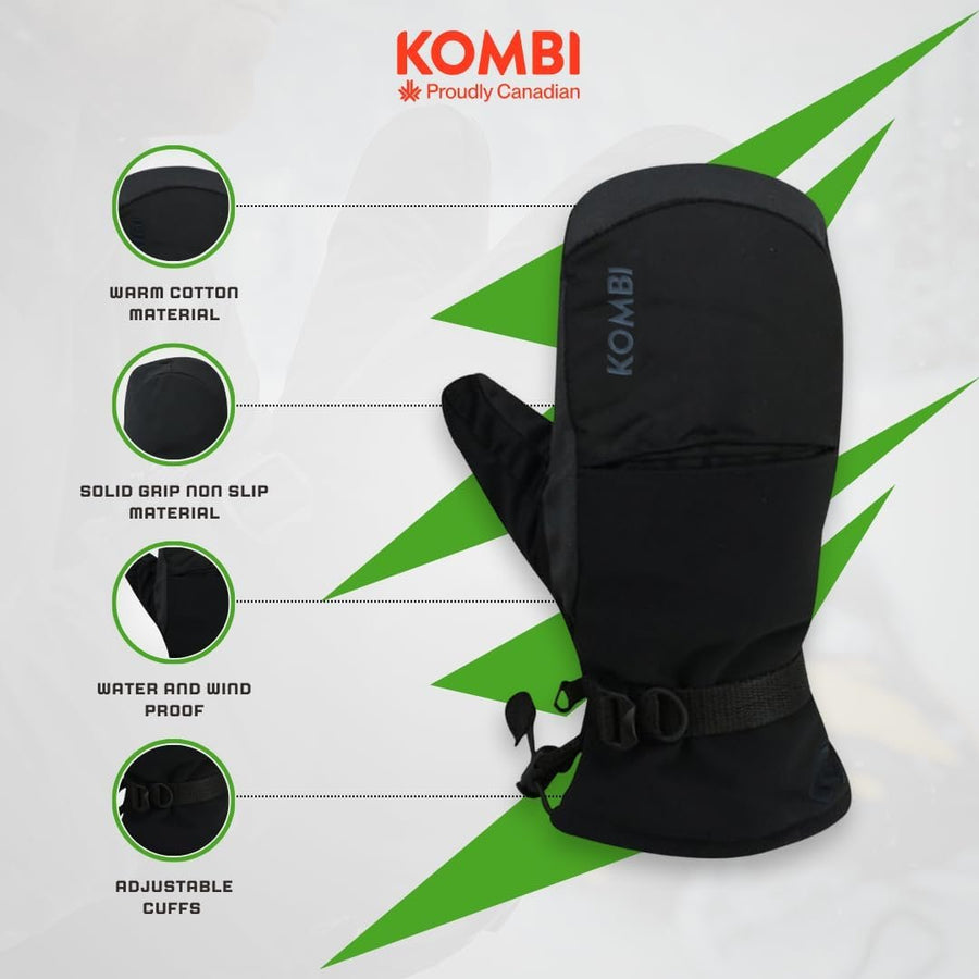 Kombi Men’s Insulated Ski Mittens – Waterproof Windproof Winter Protection for Skiing & Snowboarding image 0