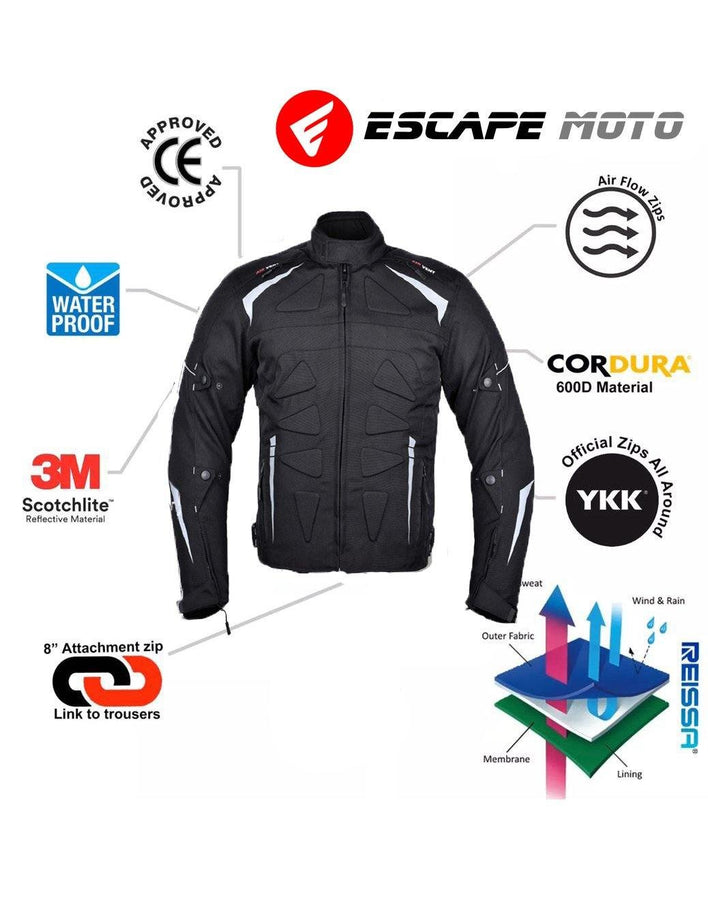 Moto Textile Racing Hommes Manteau Imperméable avec Blindé image 0