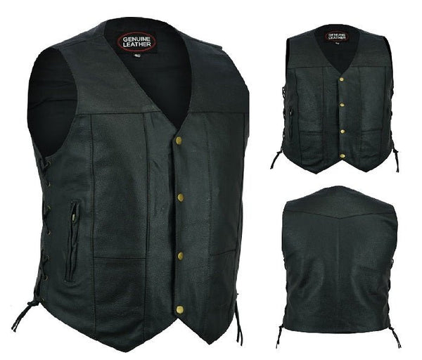 GILET MOTO EN CUIR VÉRITABLE EM10368 - Copy image 2