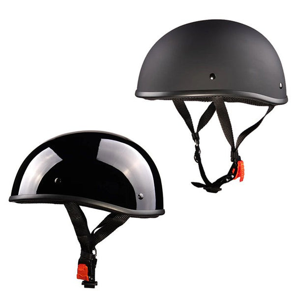 Escape Motorcycle Beanie Demi-casque noir - Le plus petit et le plus léger approuvé par le DOT image 0