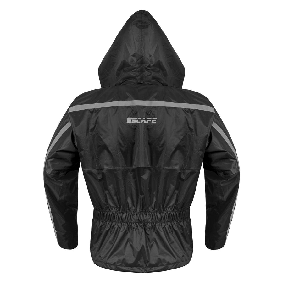 Combinaison de pluie moto homme/femme 2 pièces imperméable veste et pantalon équipement léger imperméable réfléchissant à capuche toutes saisons