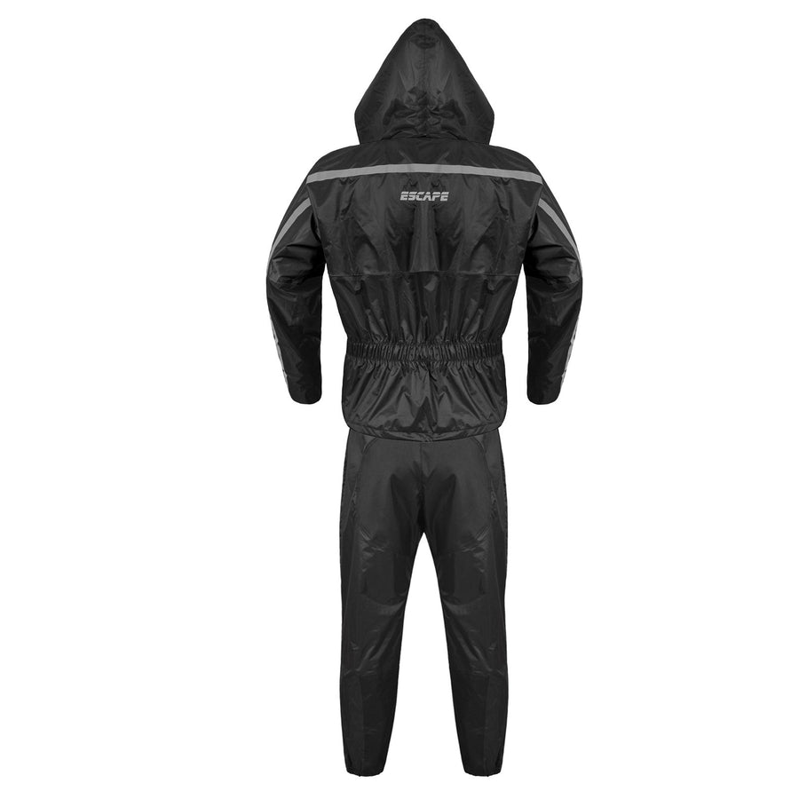 Combinaison de pluie moto homme/femme 2 pièces imperméable veste et pantalon équipement léger imperméable réfléchissant à capuche toutes saisons