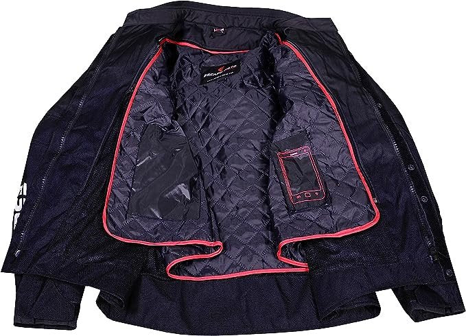 Veste de moto Escape Touring pour femme – En textile, imperméable, toutes saisons, avec doublure et protections CE amovibles