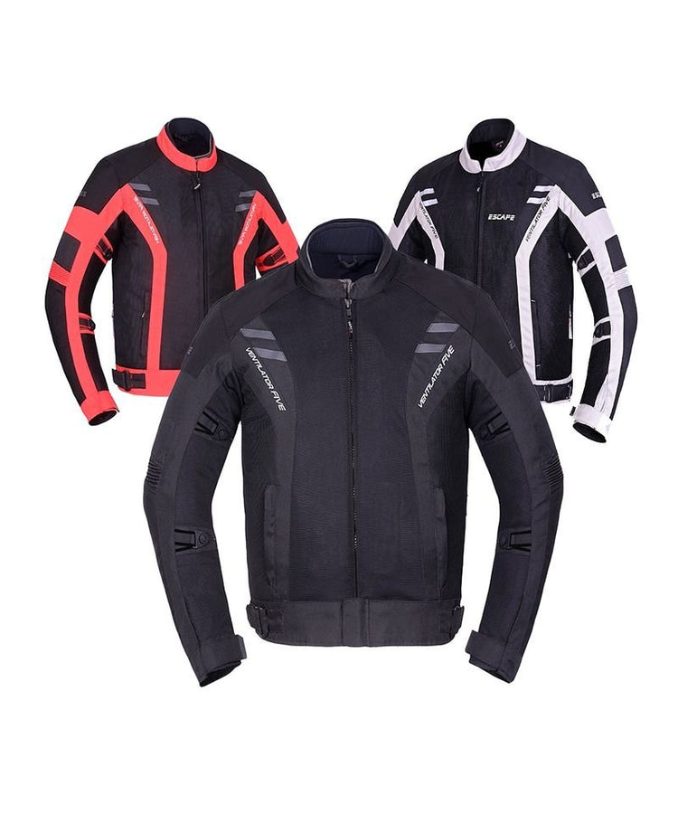 **Veste de moto Touring blanche pour homme – En Cordura® respirant avec protections homologuées CE**