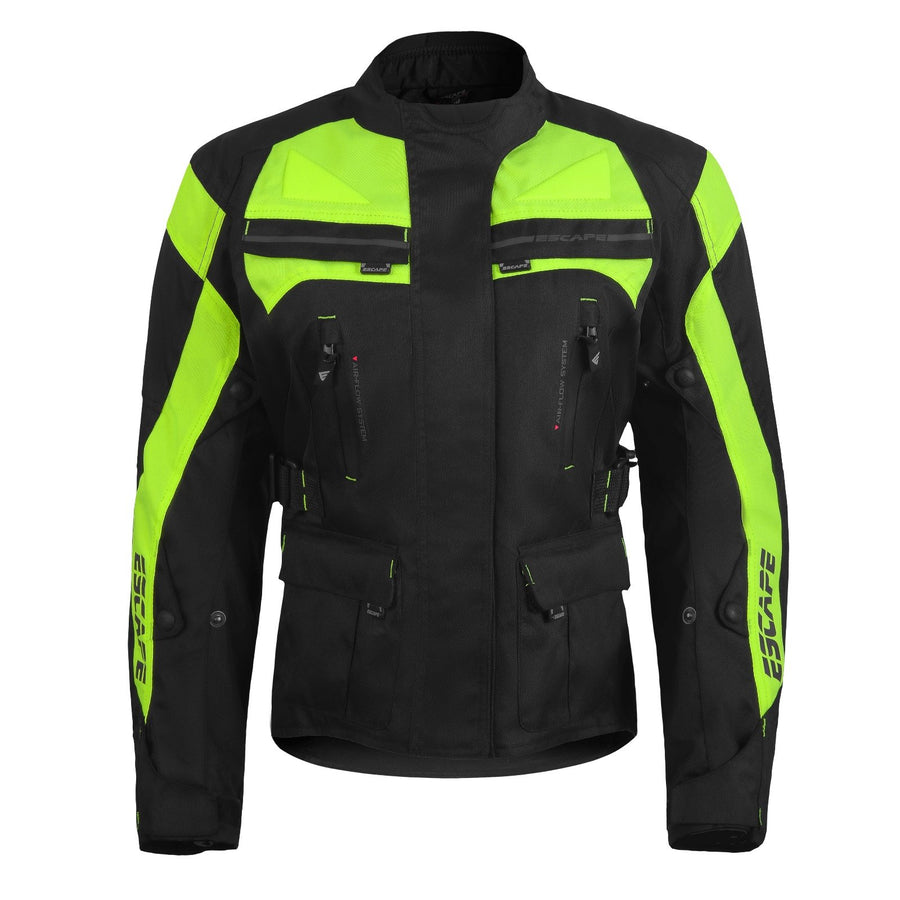 Veste de moto pour femme Touring avec tissu textile pour moto | IMPERMÉABLE I Doublure amovible - Toutes saisons