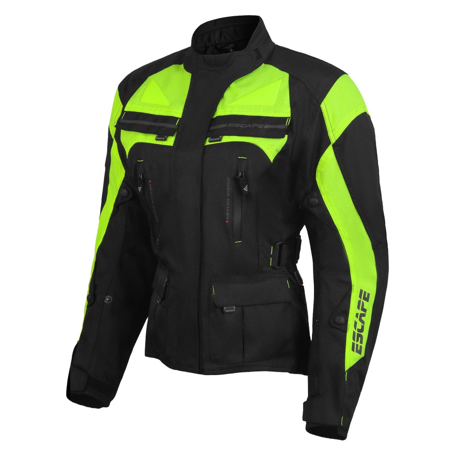Veste de moto pour femme Touring avec tissu textile pour moto | IMPERMÉABLE I Doublure amovible - Toutes saisons