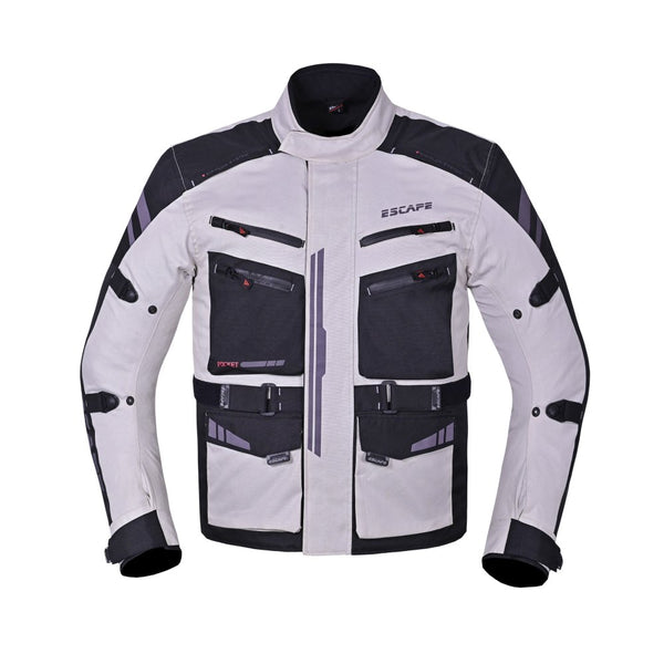 Veste d’aventure Escape pour homme – Imperméable, coupe-vent, toutes saisons, en Cordura® avec protections homologuées CE