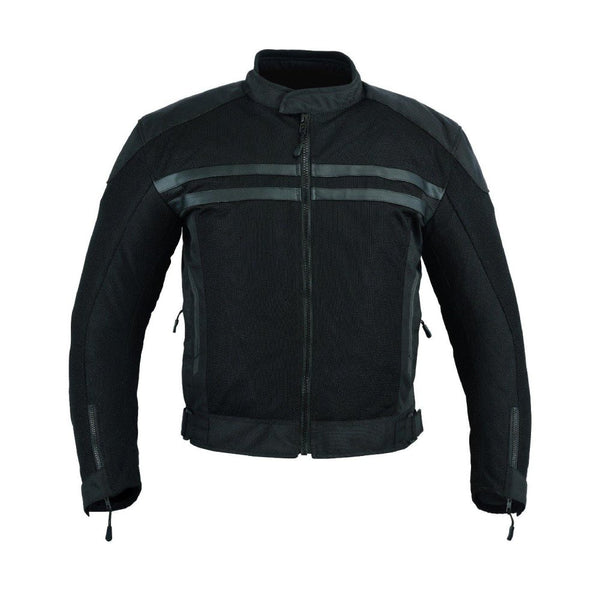 Manteau d'été en maille noire pour hommes de moto (EM10354)
