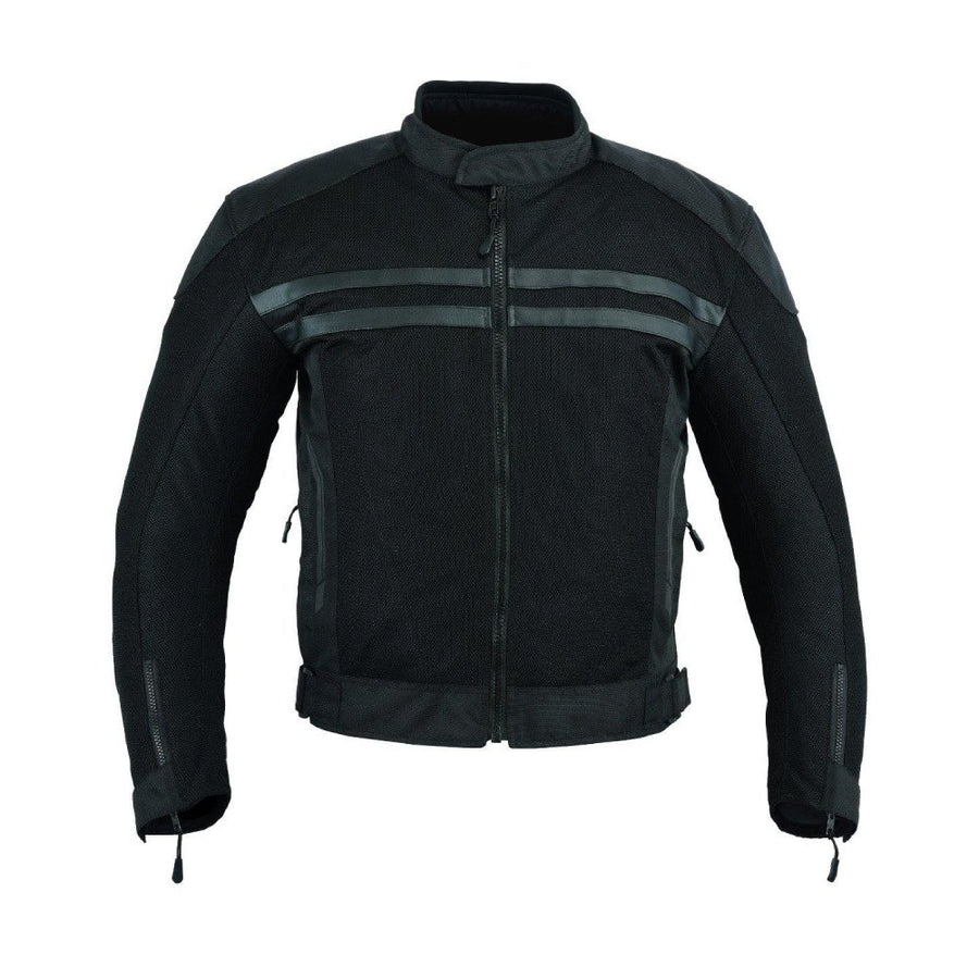 Manteau d'été en maille noire pour hommes de moto (EM10354)