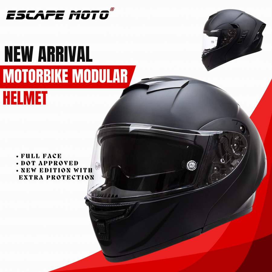 Casque de moto modulaire relevable avec double visière – Casque intégral pour hommes et femmes, homologué DOT pour la route et la conduite sportive