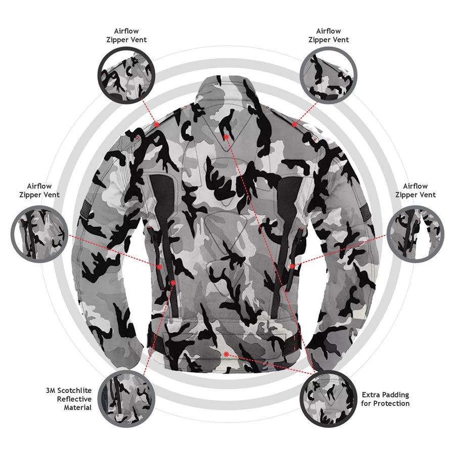 Veste d’aventure Escape pour homme – Imperméable, coupe-vent, toutes saisons, en Cordura® avec protections homologuées CE
