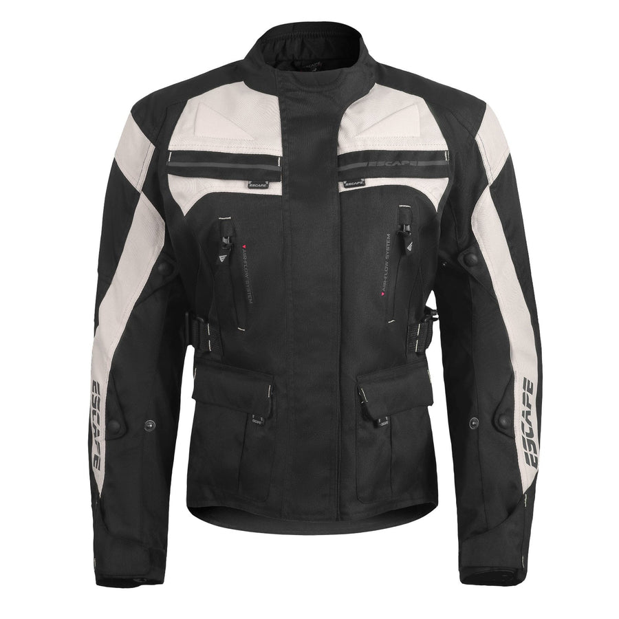 Veste de moto pour femme Touring avec tissu textile pour moto | IMPERMÉABLE I Doublure amovible - Toutes saisons