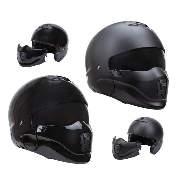 Casque de moto intégral Escape avec mentonnière amovible – Casque unisexe pour adulte, homologué DOT, idéal pour moto de route, cruiser et scooter