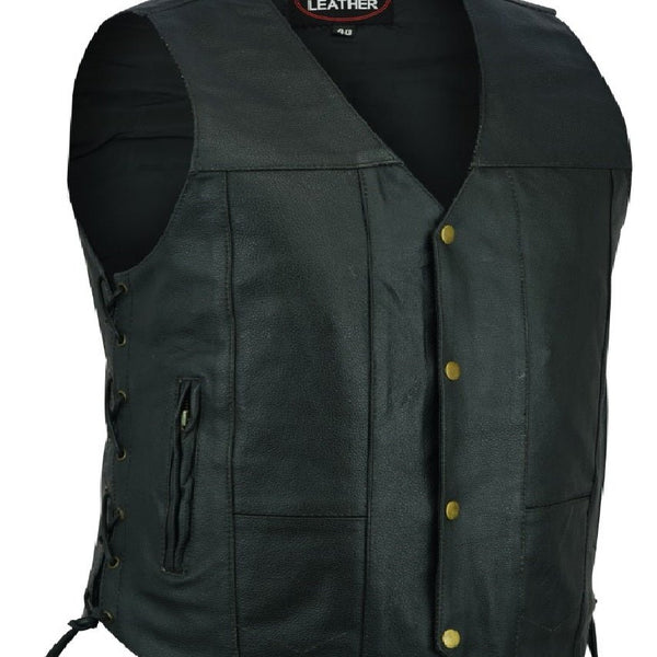 GILET MOTO EN CUIR VÉRITABLE EM10368