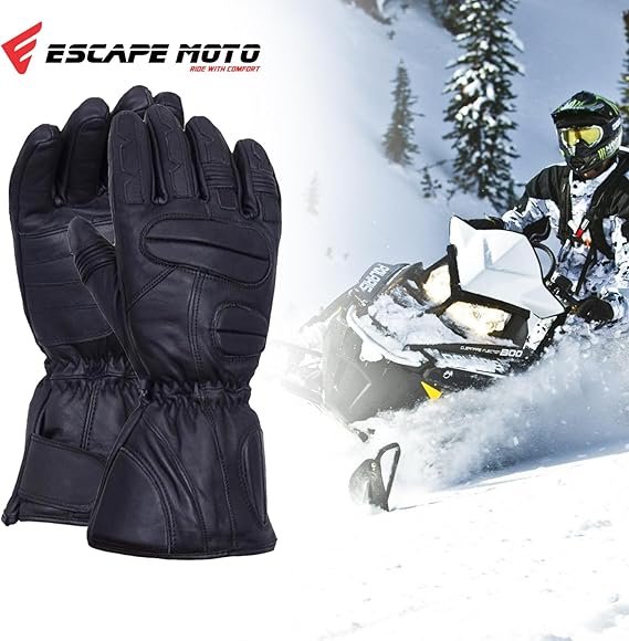Escape Snowmobile Gloves – Waterproof Leather Winter Gloves with Removable Liner for Ultimate Warmth & Comfort image 0