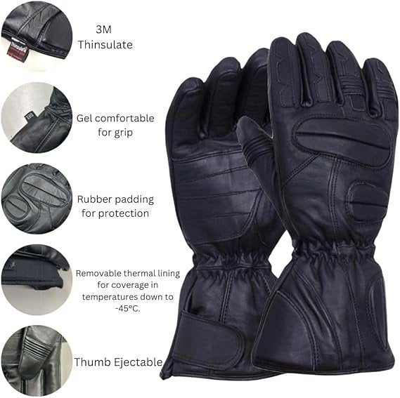 Escape Snowmobile Gloves – Waterproof Leather Winter Gloves with Removable Liner for Ultimate Warmth & Comfort image 0