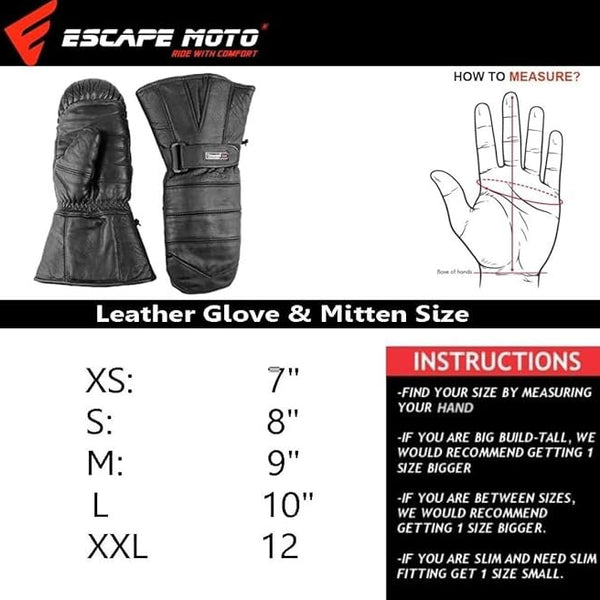 Escape Snowmobile Mittens – Waterproof Insulated Winter Mittens with Removable Thermal Liner for Snowmobiling & Winter Sports image 8