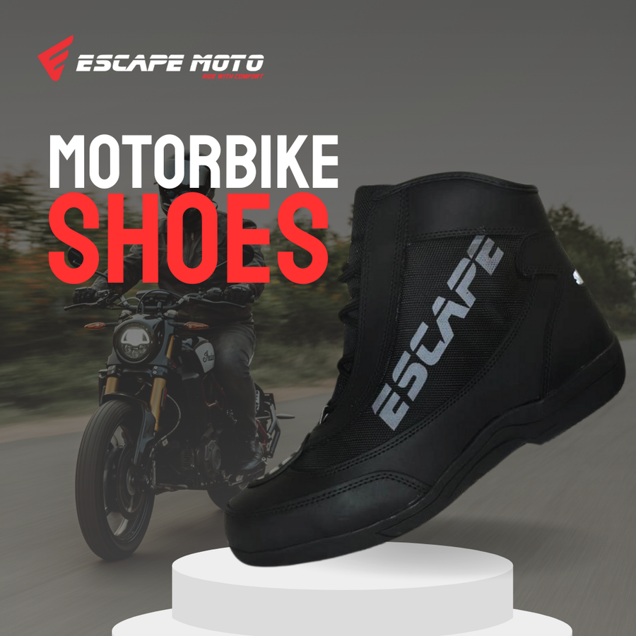 Escape Track – bottes de moto pour hommes, semelle en caoutchouc, chaussures de Sport, protection de la cheville