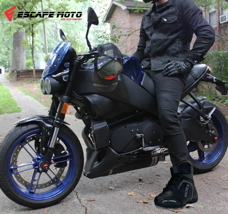 Escape Moto bottes hommes chaussures décontractées en cuir Moto Motocross bottes d'équitation chaussures de Moto chaussures d'équitation toutes les saisons