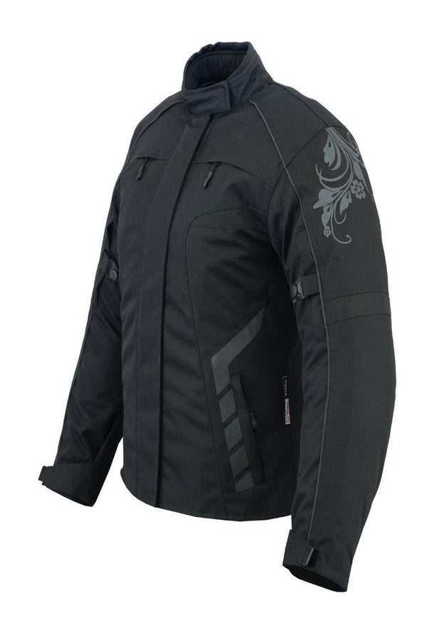 Veste de moto en Cordura avec protections pour femme (EM10356) ✅ - S, Black image