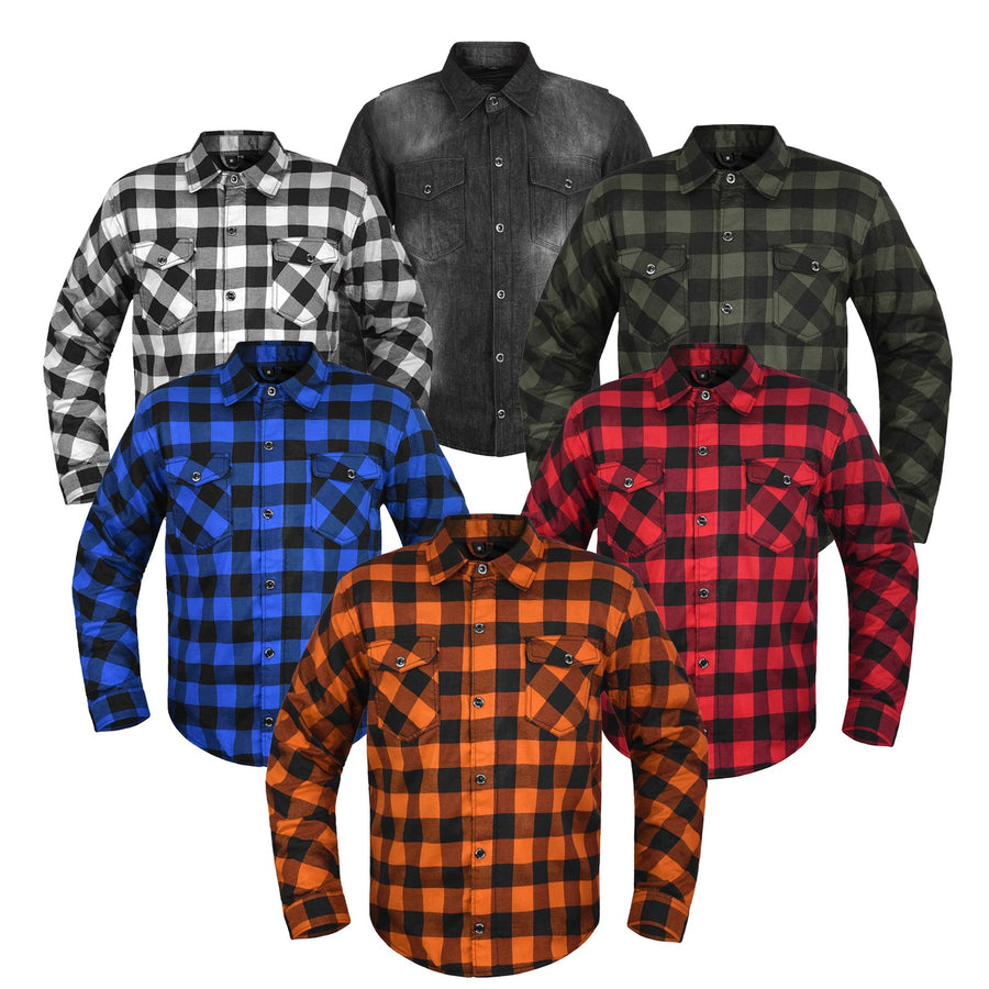 Chemise de moto en Kevlar pour hommes, fibre renforcée - S, Blue image