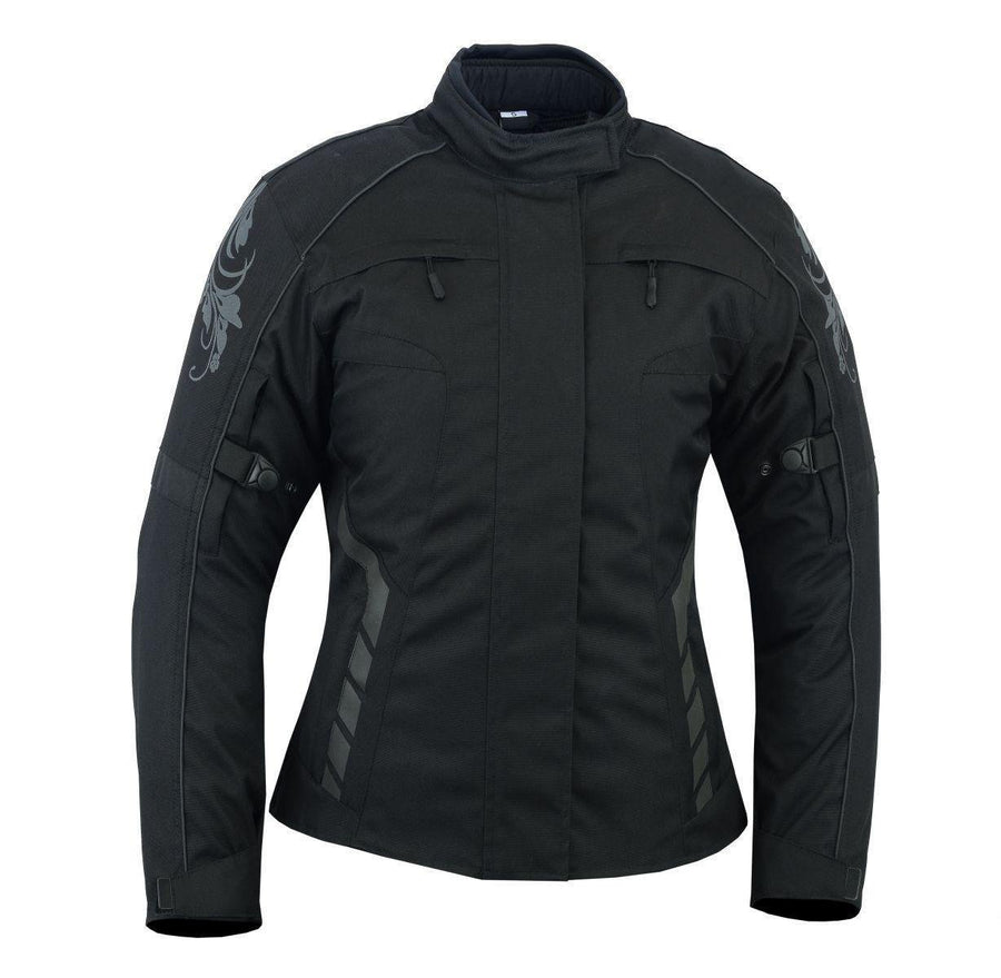 Veste de moto en Cordura avec protections pour femme (EM10356) ✅ - S, Black image