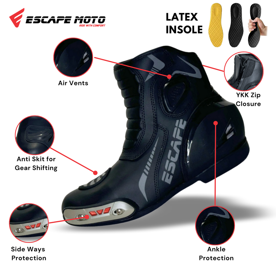 Chaussures de moto Escape bottes de moto antidérapantes chaussures d'équitation de rue bottes de protection de Motocross pour hommes